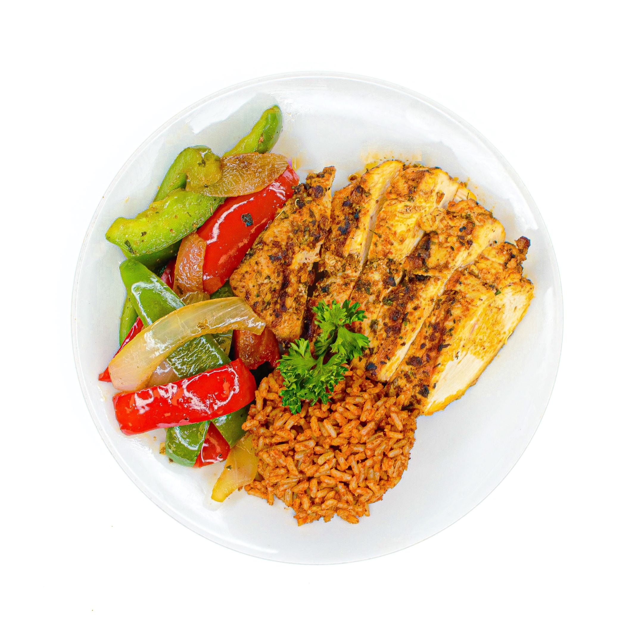 Ancho Chili Chicken with Spanish Cauliflower Rice