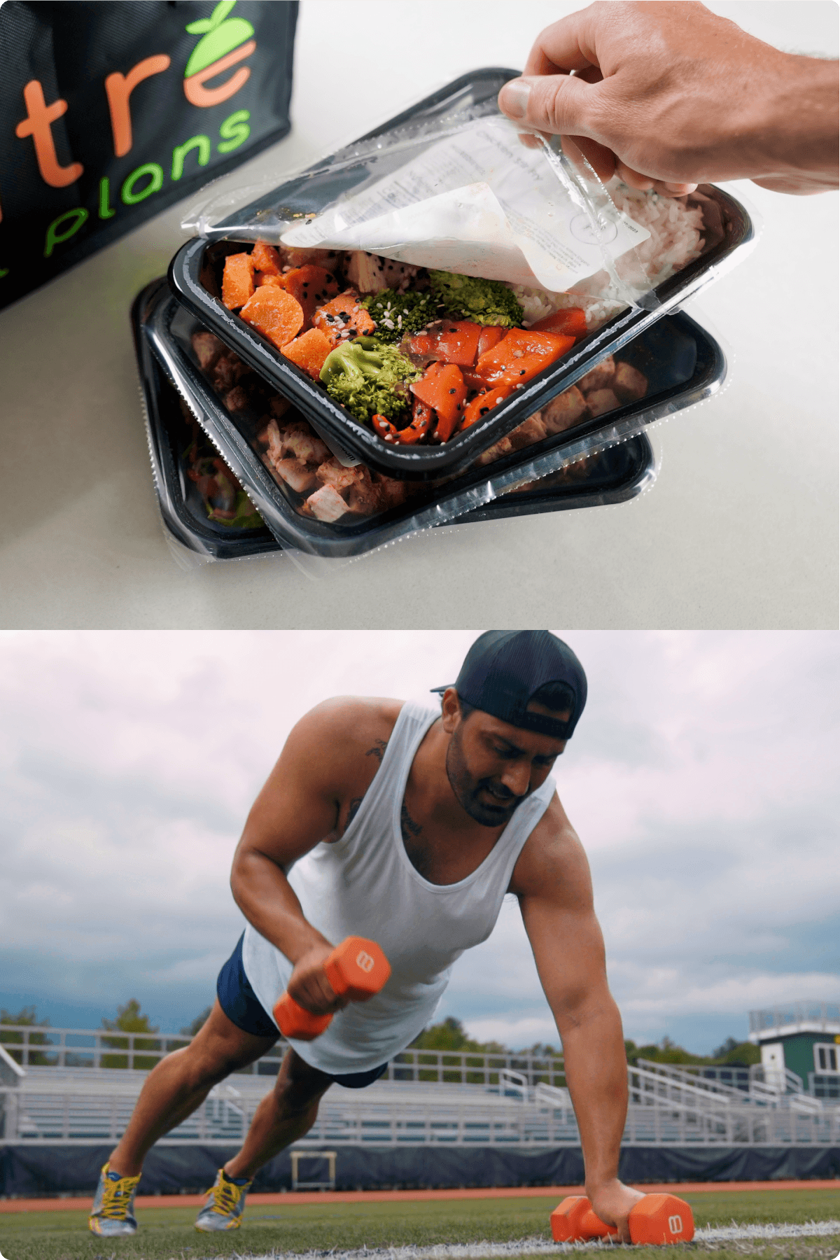 Nu-Start Challenge meals and workout