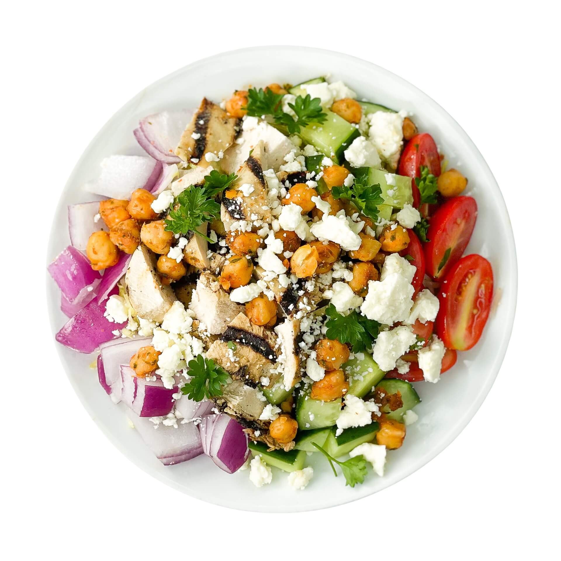 Grilled Chicken over Greek Salad
